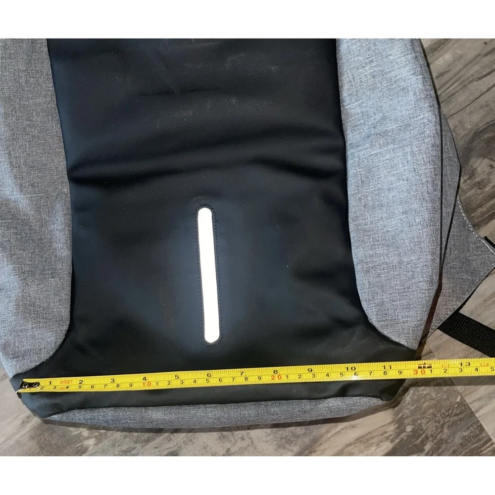 Microsoft Teams Computer Top Load Mega Backpack Book Bag Gray Large Open Charger